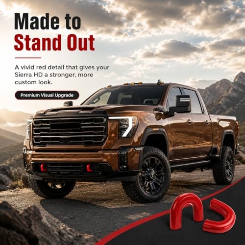 Tow Hook Covers Compatible with 2020-2021 2022 2023 2024 2025 2026 GMC Red gallery