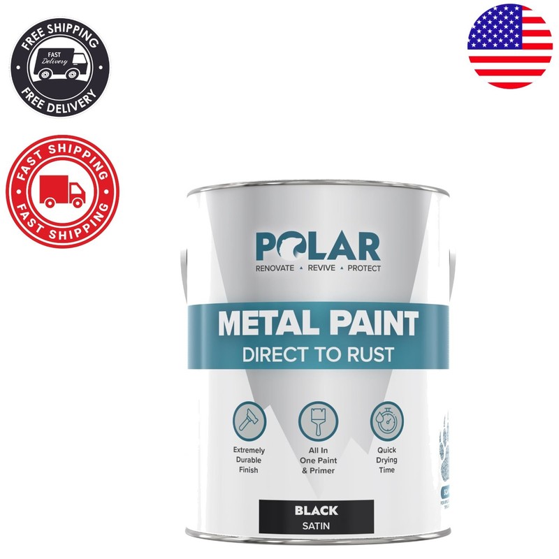 Rust-Resistant 2.5L Satin Black Metal Paint – Ultimate Primer & Topcoat Solution