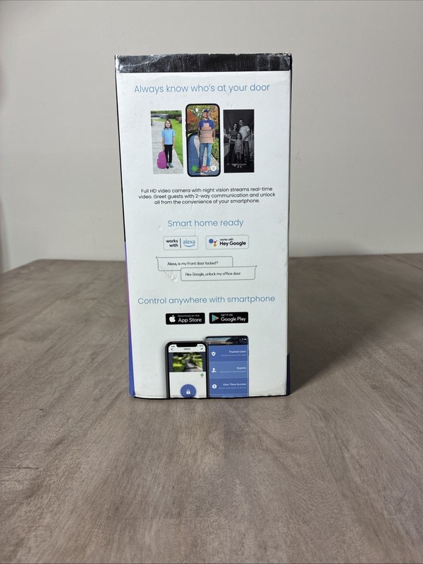 Lockly Vision Elite Video Smart Lock – Open Box – High-Def Camera & Fingerprint gallery