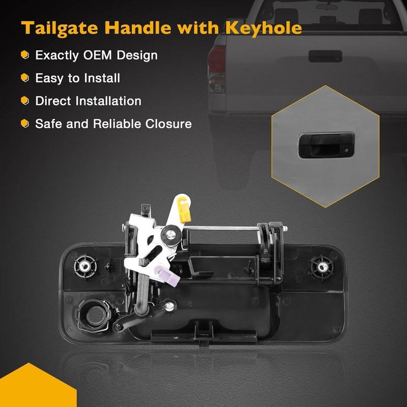 Gledewen Tailgate Handle Liftgate Latch Handle with Keyhole | for 2007-2013 Toyo gallery