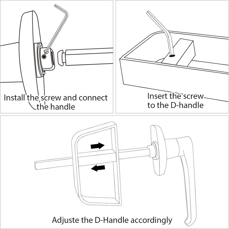 5-Key L-Handle Shed Lock Kit - Durable Anti-Corrosion Metal Hardware with 5-1/2" gallery
