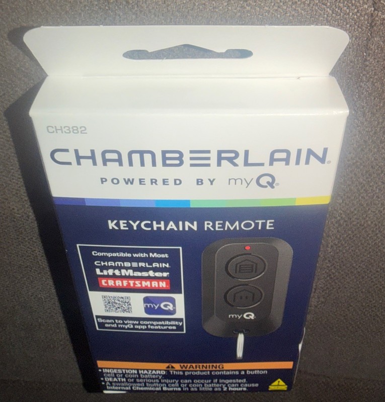 Chamberlain 2-Button Keychain Garage Door Opener Remote Model# CH382 gallery
