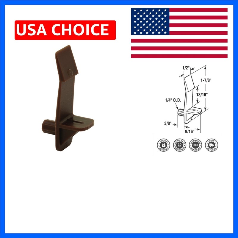 MP9117-100 Self-Locking Shelf Support Peg with 3/4 In. Shelf, 1/4 In., Brown …