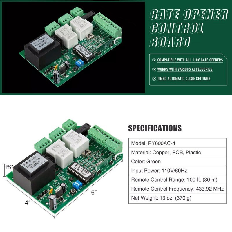 Control Board for AC Sliding Gate Opener PCB Circuit Control Board 2025 USA gallery