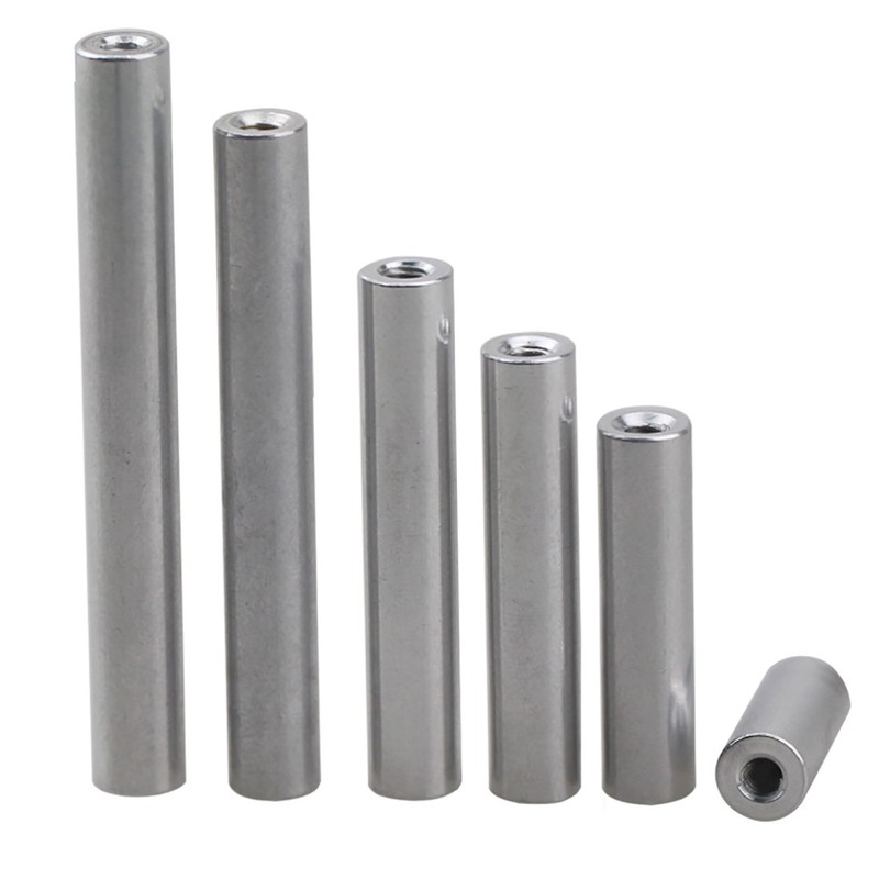Aluminum Thread Sleeve Rod Bar Stud Round Connector Tube Long Nuts M6 M8 gallery
