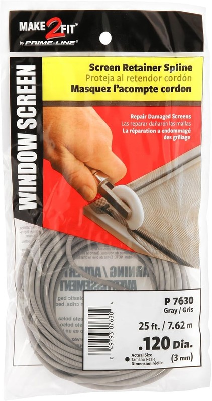 Versatile Gray Vinyl Spline Roll 1/8 In. x 25 Feet for Easy Screen Installation gallery