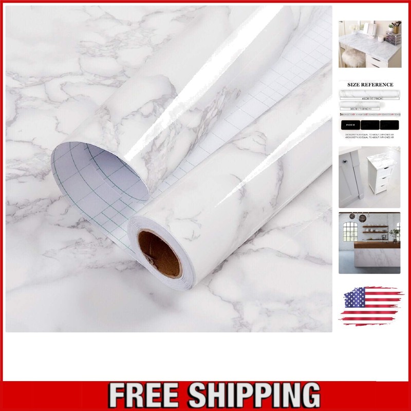 Stain-Resistant Marble Effect Contact Paper – Durable Self-Adhesive Vinyl Wrap