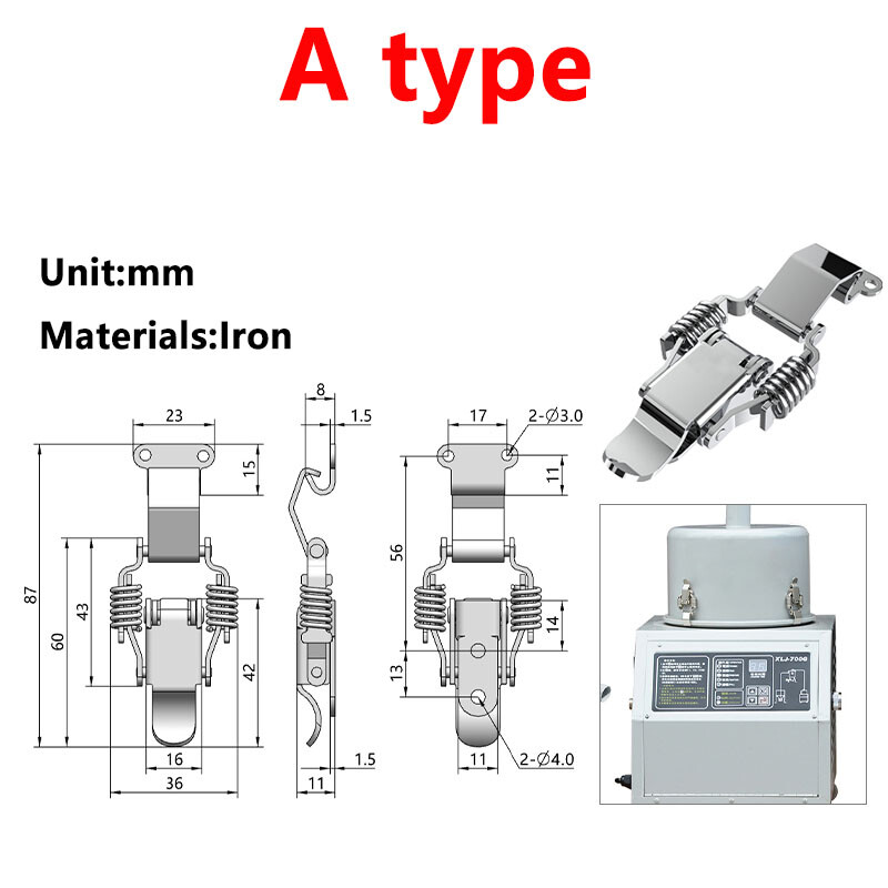 Iron/Stainless Steel Spring Loaded Draw Toggle Latch Catch Clamp Clip Hasps