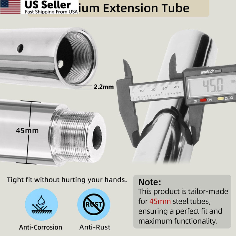 PRIORMAN Pole Dance Extension Pole, Pro Quality 250 Millimeters, Silver gallery