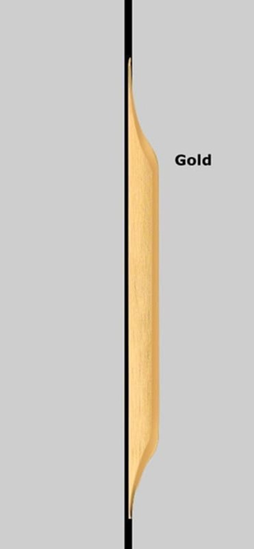 Long Concealed Finger Edge Pull Handles 31.5 inch for Cabinets Gold 5-Pack