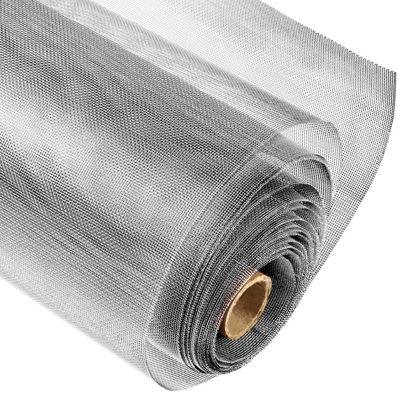 304 Stainless Steel Mesh Window Screen Roll 47IN x 10FT Silver Metal Window S…