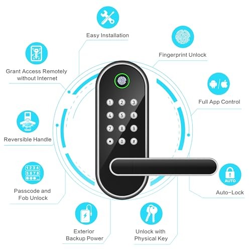 Keyless-Entry Fingerprint Smart Door Lock: Digital Electronic Lock with Code gallery