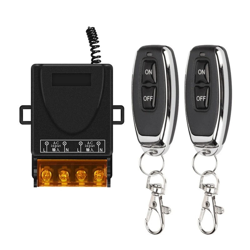 433MHz Wireless Remote Control Switch 110V/220V 10A Relay Receiver RF433 Set USA