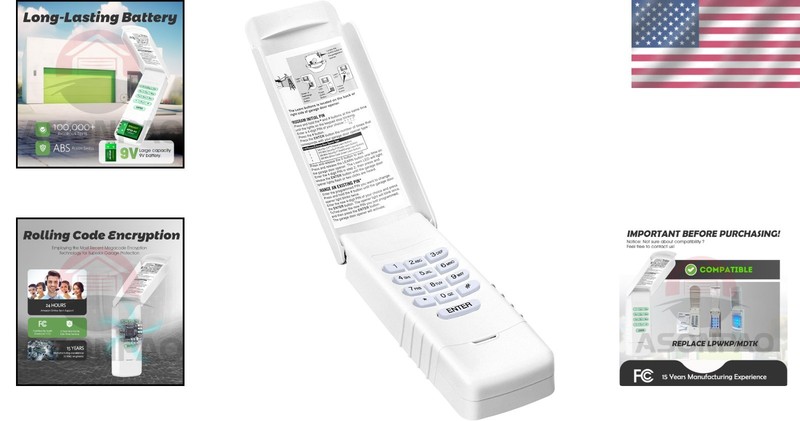 10- Durability Garage Door Keypad - Easy Access, Certified, White Design gallery