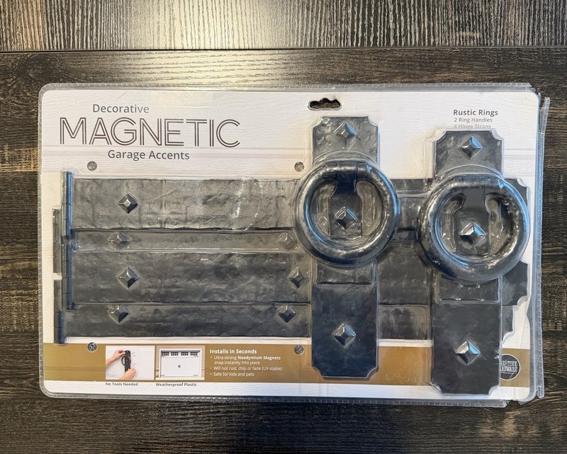 Cre8tive Hardware Rustic Rings Magnetic Garage Door Hardware 6 Piece (READ)