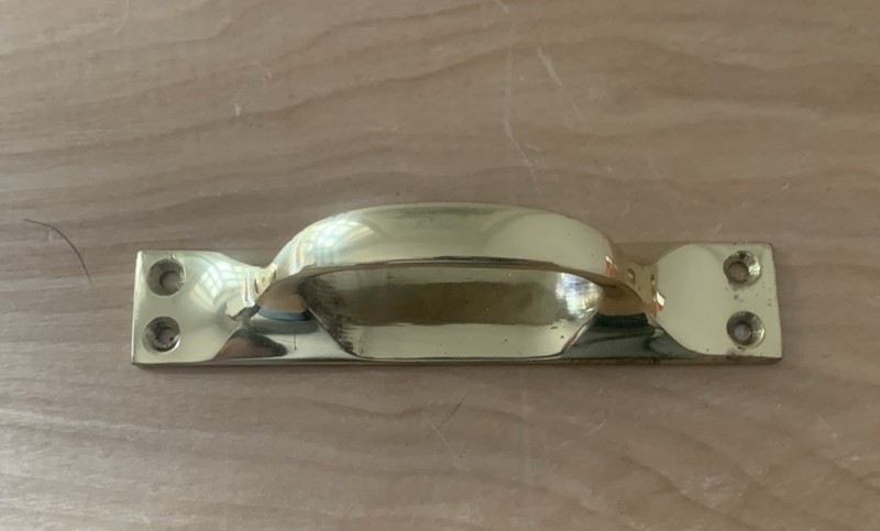 D PULL 5” handle Bright brass old style kichen Grab door gallery