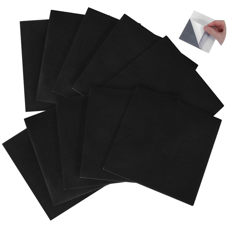 Adhesive Foam Padding Sheets 1/8″ Thick SelfStick AntiVibration Pads 4″x4″