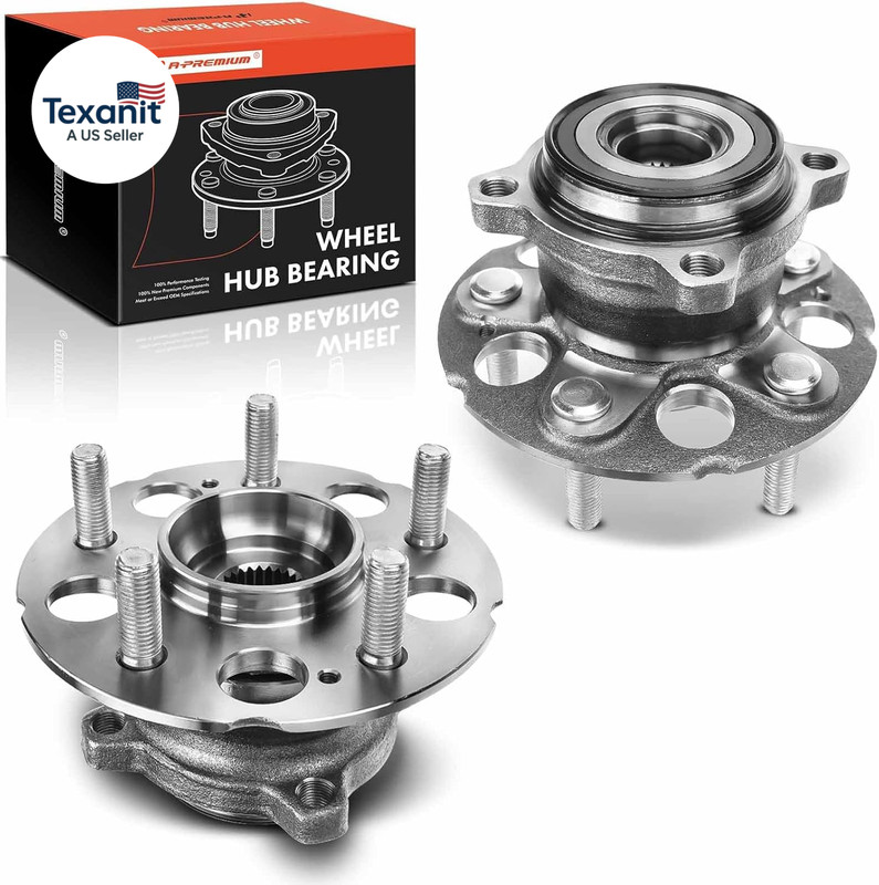 2 X Rear Wheel Bearing and Hub Assembly with 5-Lug Compatible with Honda CR-V CR