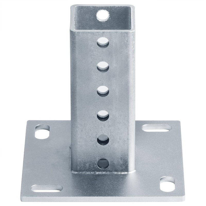 Square Sign Post Anchor Base for 2" x 2" Sign Post, Surface Mount Flange Base... gallery