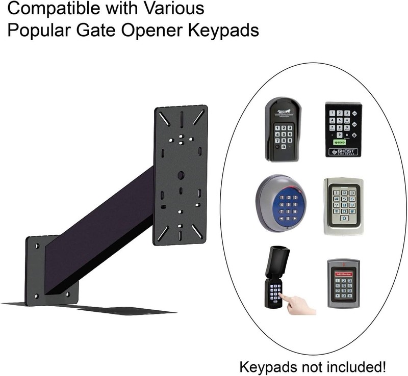 Universal Outdoor Keypad Mounting Pedestal GooseNeck Post for Mighty Mule GTO... gallery