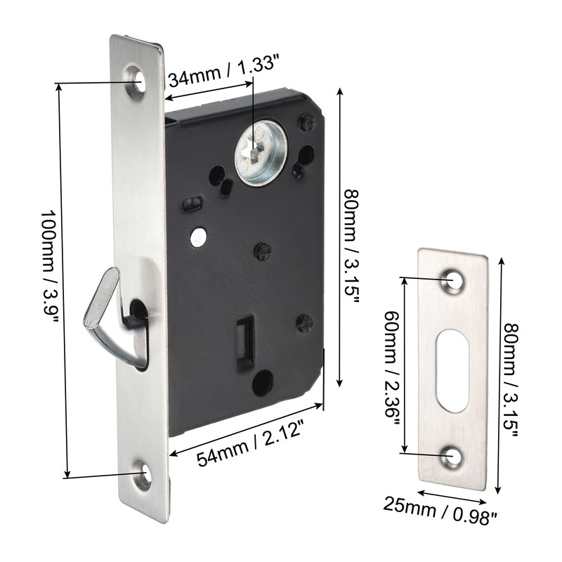 Sliding Door Lock Invisible Recessed Handle Latch Pocket Door Lock Sliding gallery