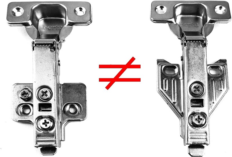 4 Pieces Full Overlay Face Frame Soft Closing Cabinet Hinges with Screws gallery
