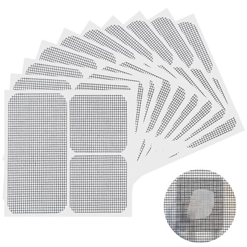 Window Screen Repair Patch, 3-Layer Strong Adhesive Black4″*1.9’&1.9’*1.9′