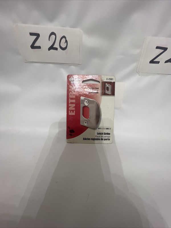 Defender Security E 2301 Standard Latch Strike, 1-5/8 in. Hole Spacing .2 in box