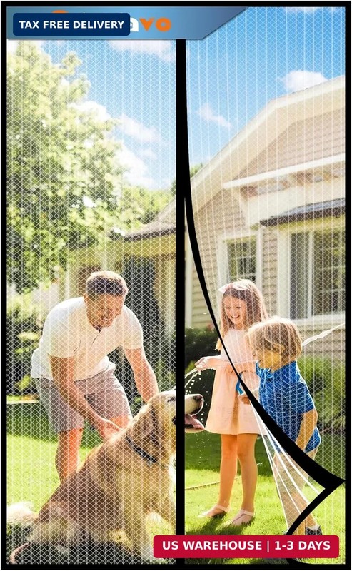 Magnetic Screen Door，Screen Door Mesh，Keep Bugs Out, Heavy-Duty Mesh Curtain,Pet
