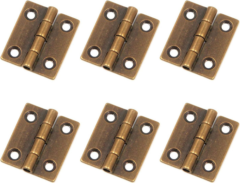 Small Hinges for Wooden Box,1 Inch Mini Hinge with Mounting Screws Butt Hinges B