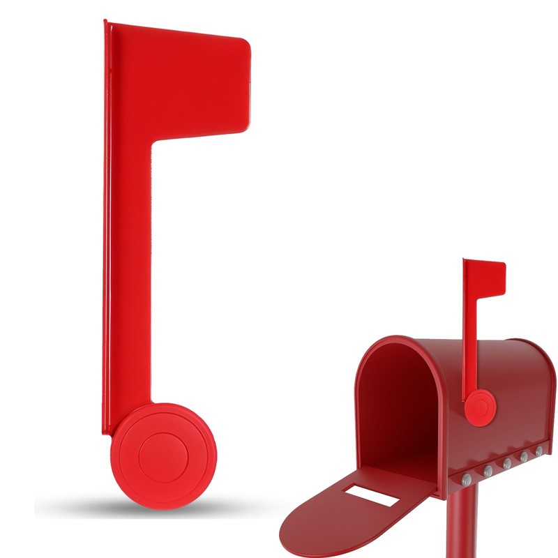 Mailbox Flag Replacement Red Metal Universal Outgoing Mail Box Kit 17cm