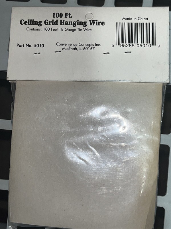 Ceiling Grid Hanging Wire, Part #5010. 18 Gauge Tie Wire. 100 Feet gallery