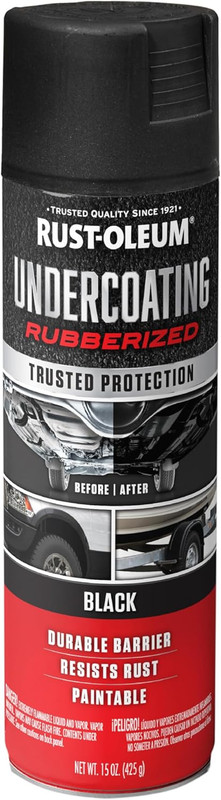 248657-6PK Stops Rust Undercoating Spray, 15 Oz, Rubberized Black, 6 Pack