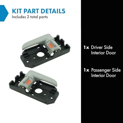 Front or Rear Interior Gray Door Handle LH RH Kit Pair for 07-09 Kia Spectra gallery