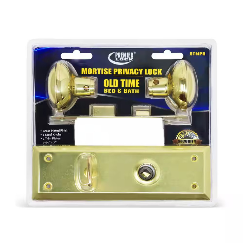Left/Right Reversible Old Time Mortise Replacement Lockset-Privacy Function-Us3 gallery