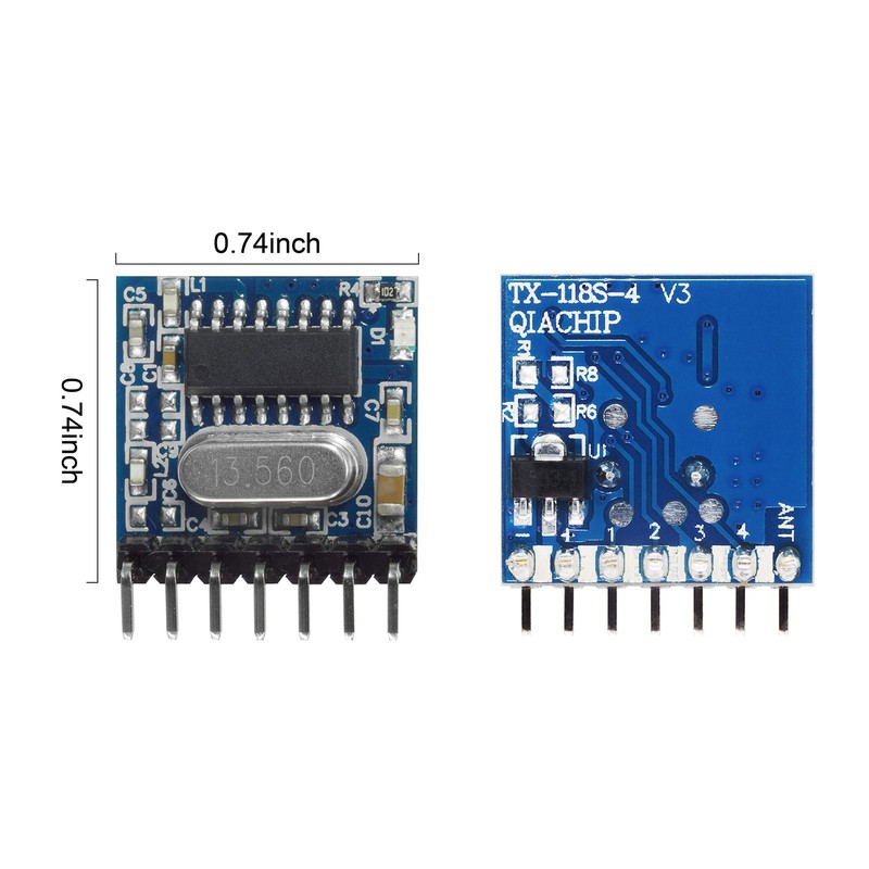 QIACHIP Wireless 433Mhz RF Module Receiver and Transmitter Remote blue;green gallery