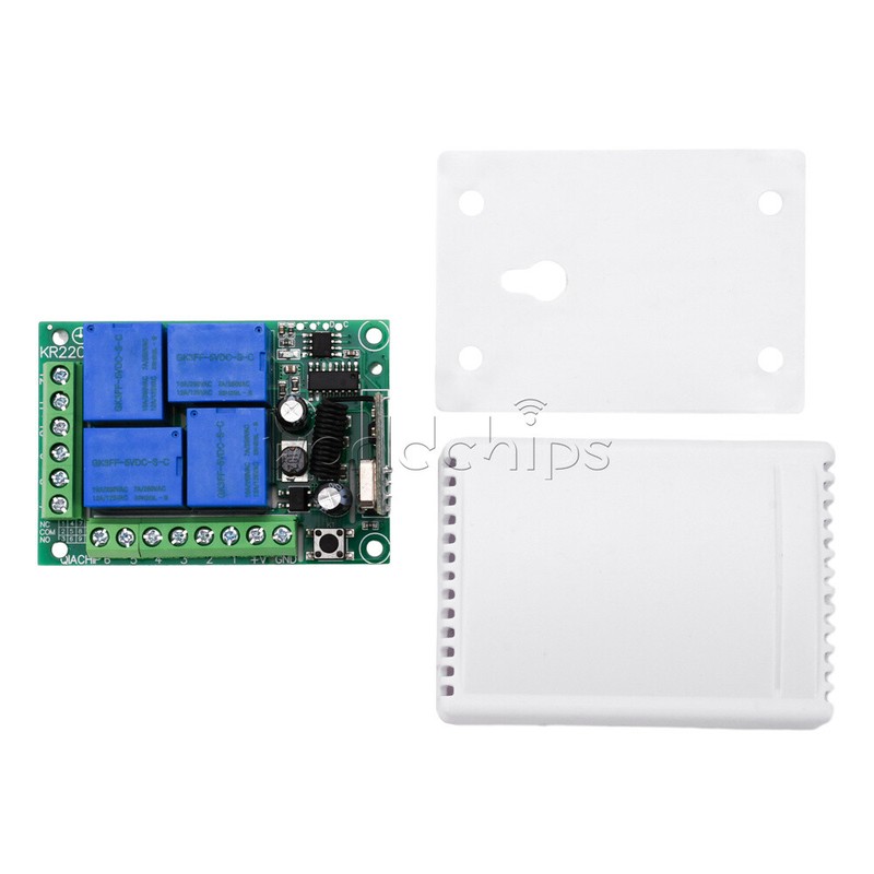 433Mhz Remote Control Receiver RF Wireless Switch 4CH Relay Module Transmitter gallery