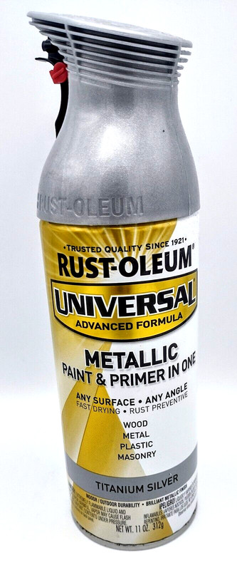 Rust-Oleum Titanium Silver Spray Paint Premium All-Surface Advanced Formula 11oz