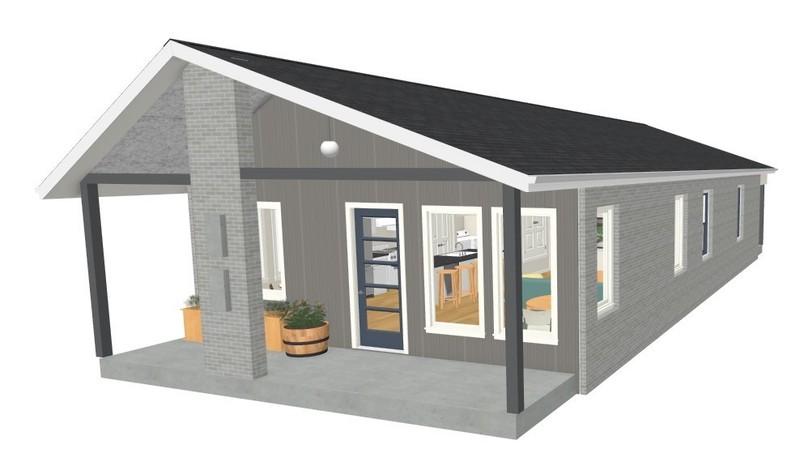 Complete Construction Plans PDF Small lot 55+ 3BR 2B 1390 SF Opt CP Excellent!