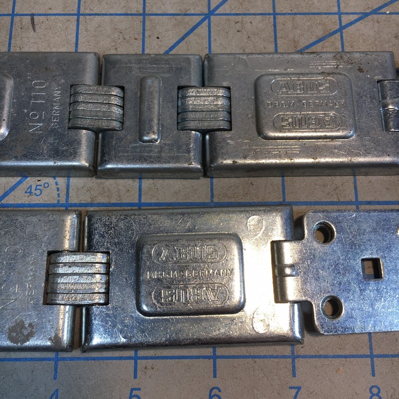 D2 Abus 110 Concealed Hinge Pin Hasp,Fixed,Chrome Lock gallery