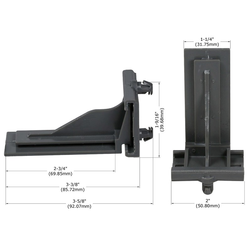 Rear Adjustable Mounting Bracket for DTC Undermount Slides gallery