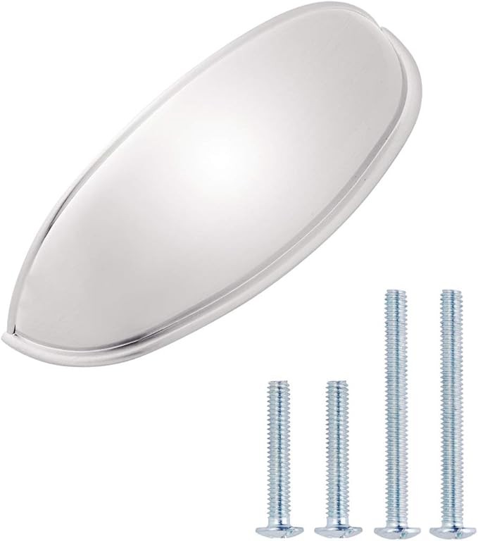 10-pack Cup Pulls Cabinet Hardware Brushed Satin Nickel Pull Bin Drawer Handle