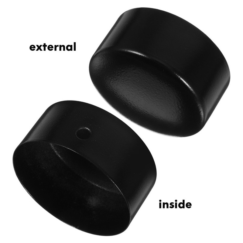2 Pcs Round Handrail End Caps Stainless Steel 50 mm Staircase Hand covers gallery