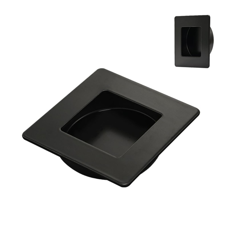 2-3/4 Inch Square Recessed Sliding Closet Door Finger Pulls Inner Dia 2-1/8