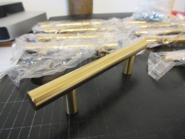 Ravinte 10 Pack | 5'' Cabinet Pulls Brushed Brass Stainless Steel 3” Hole Center gallery