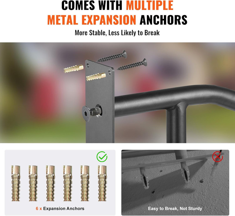 Handrails for Outdoor Steps, 32" Length Wall Mount Safety Railings for 1-3 Steps gallery