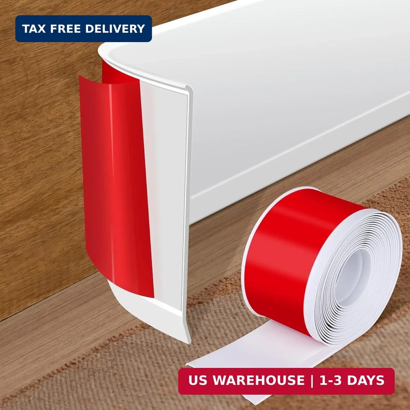 Vinyl Baseboard Molding Trim 4 Inch x 20 Feet Peel and Stick Baseboard Trim Flex