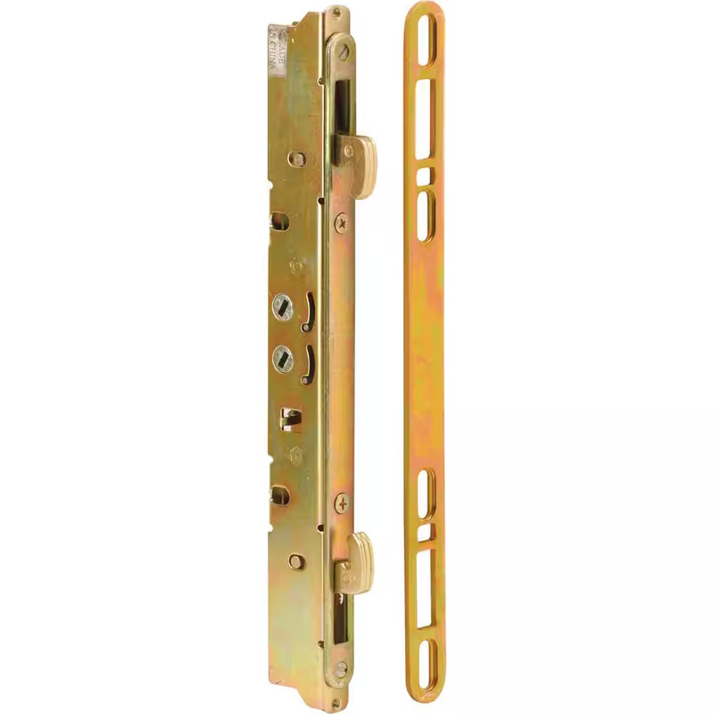9-7/8 In. Steel, Multi-Point Door Lock and Keeper with 45 Degree Keyway for Slid