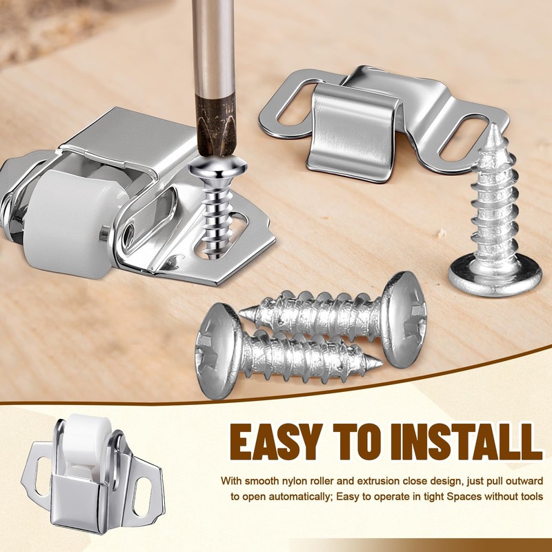Mailbox Replacement Roller Catch Latch Roller Wheel Spring Door Catch for RV gallery