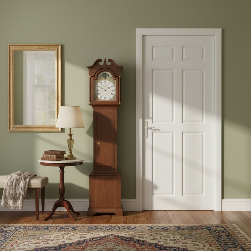 28”x80”6-Panel Solid Core Prehung Interior Door -Pantry/French No Hardware Kit